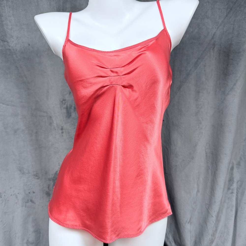 NWT Nougat London Silk Cami Pink Satin Slip Top Minimalist 90s Style Size Small